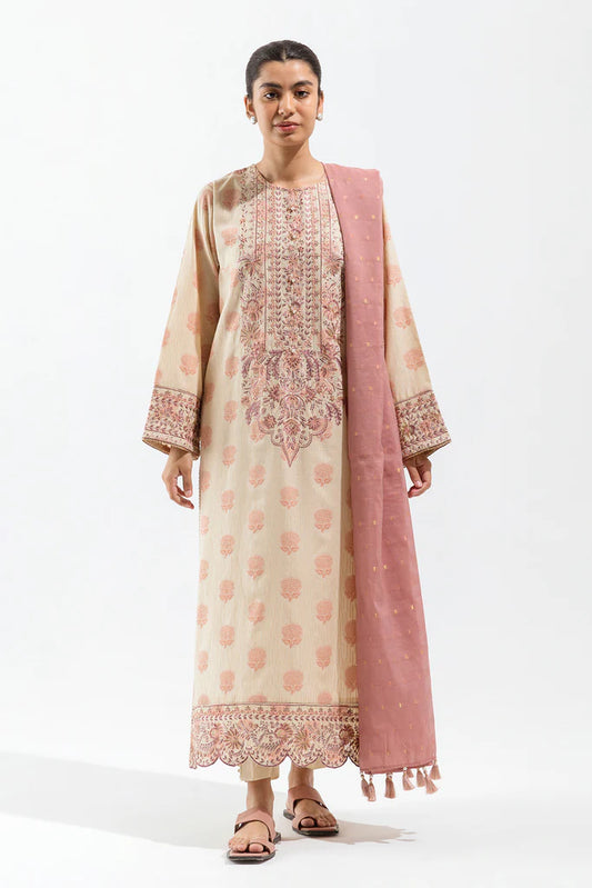 Embroidered Cotton Jacquard Suit