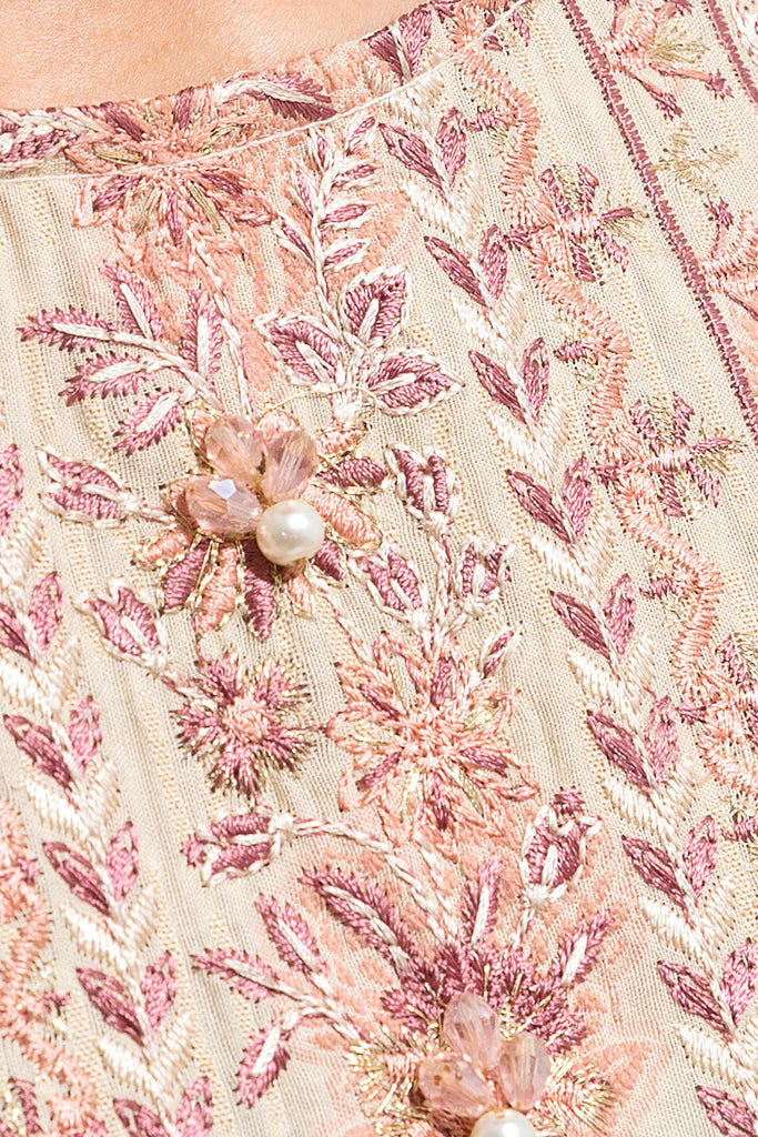 Embroidered Cotton Jacquard Suit