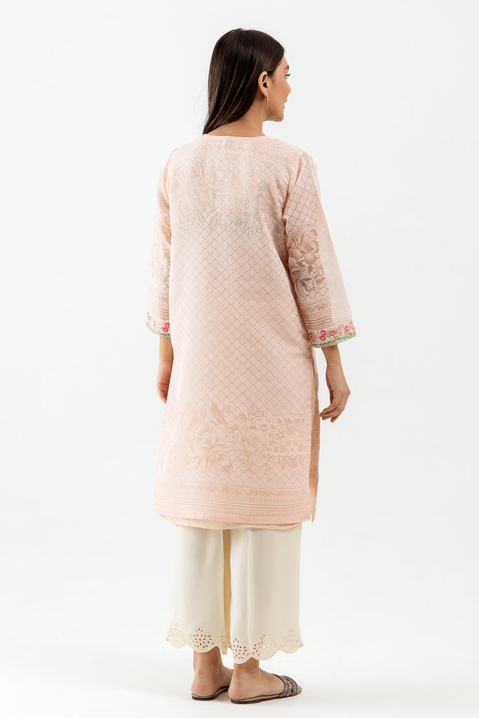 Pink Embroidered Organza Suit