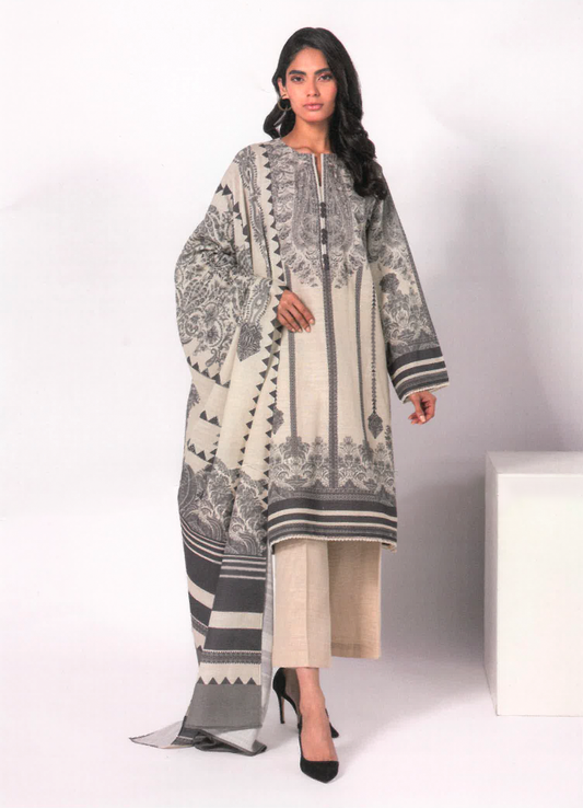 Printed Khaddar Suit