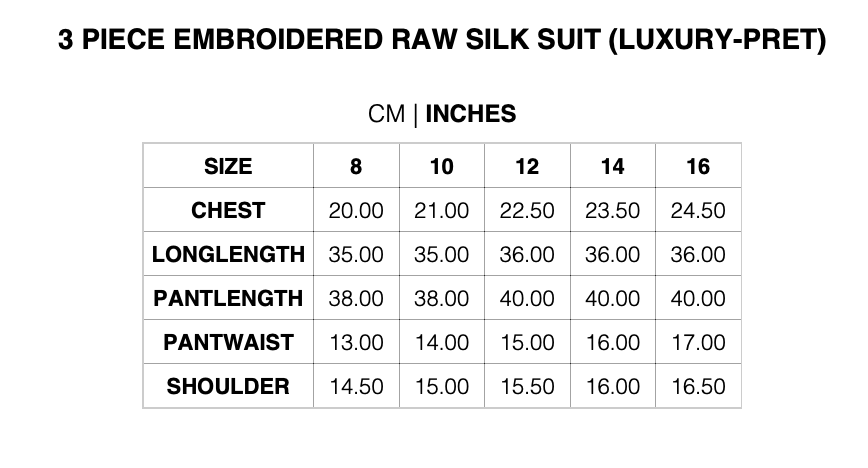 Embroidered Raw Silk Suit