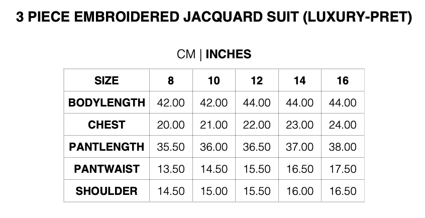 Embroidered Jacquard Suit