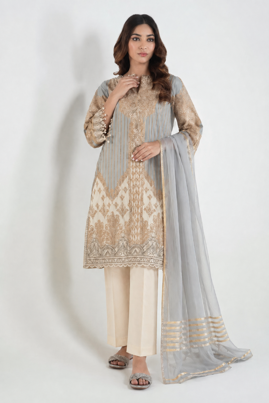 Embroidered Lawn Suit