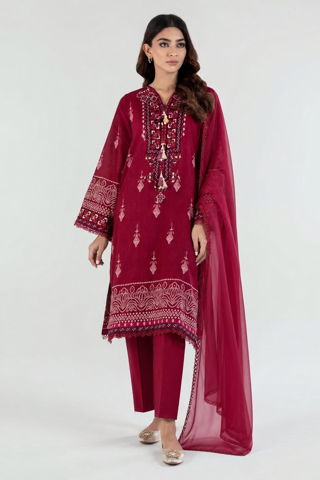 Embroidered Lawn Suit