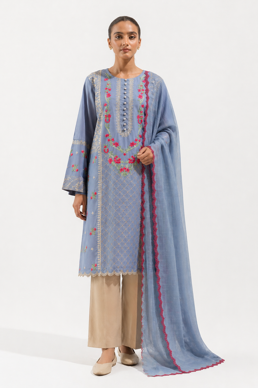Embroidered Khaddar Suit