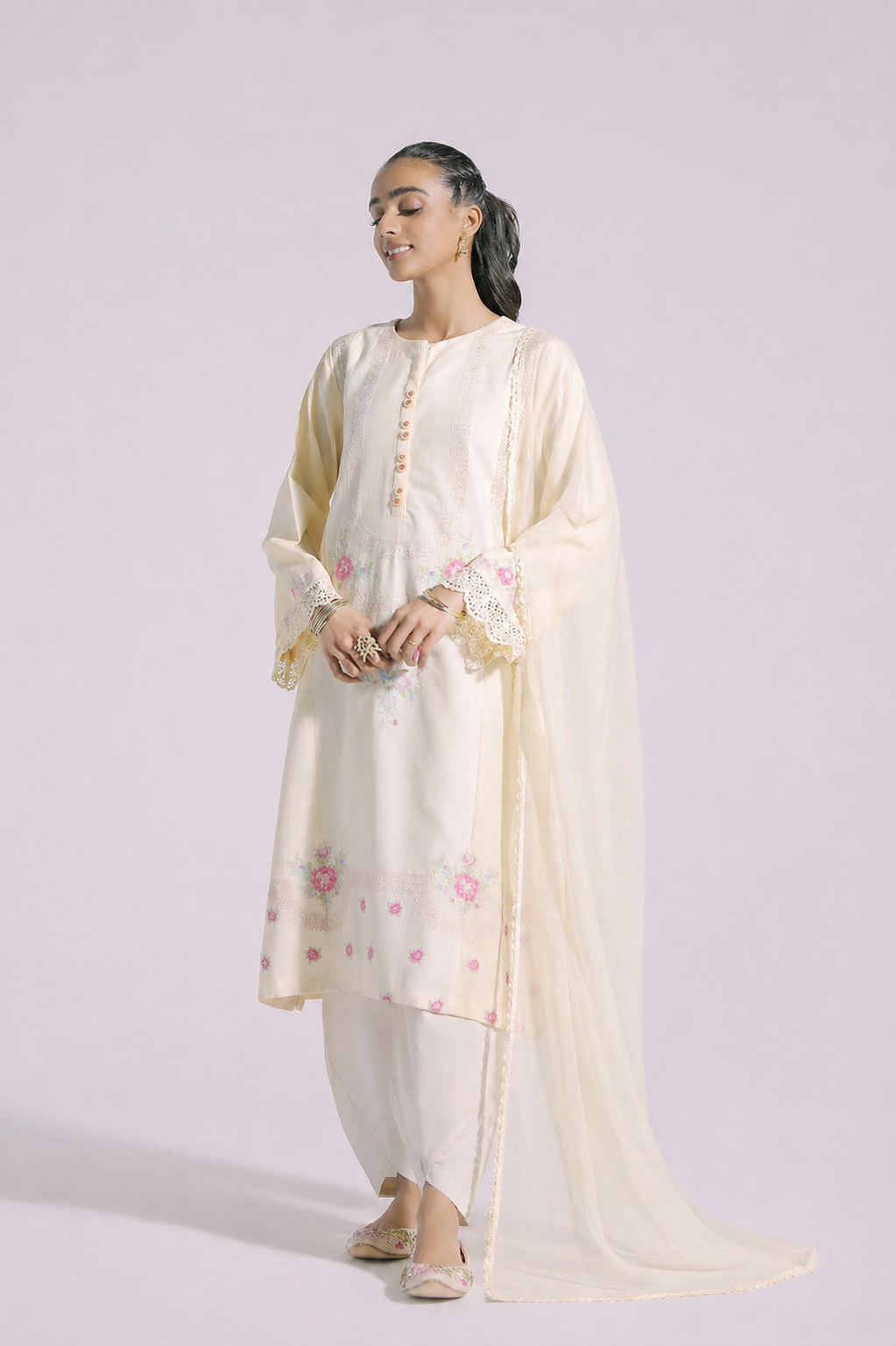Embroidered Khaddar Suit