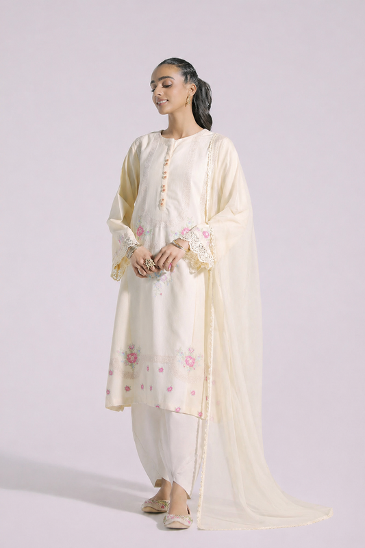 Embroidered Khaddar Suit
