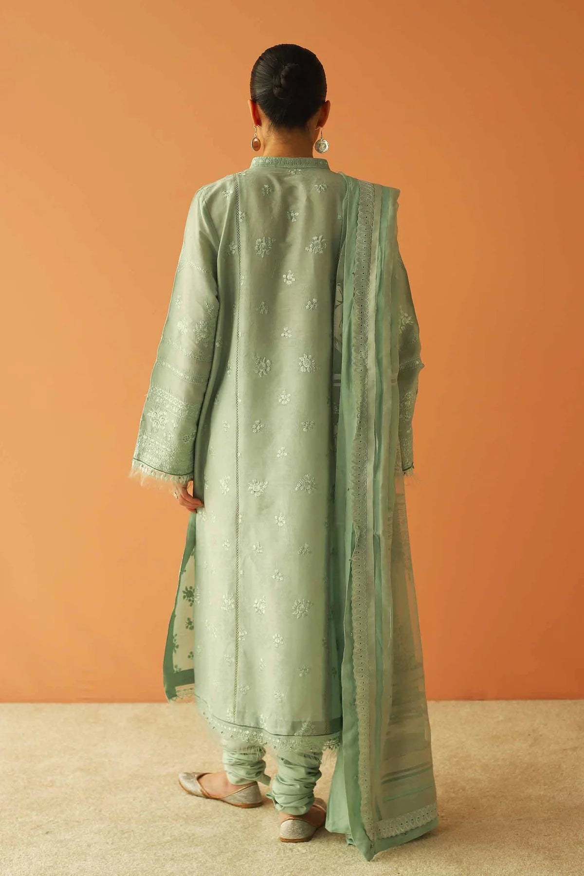 Light Blue Embroidered Suit