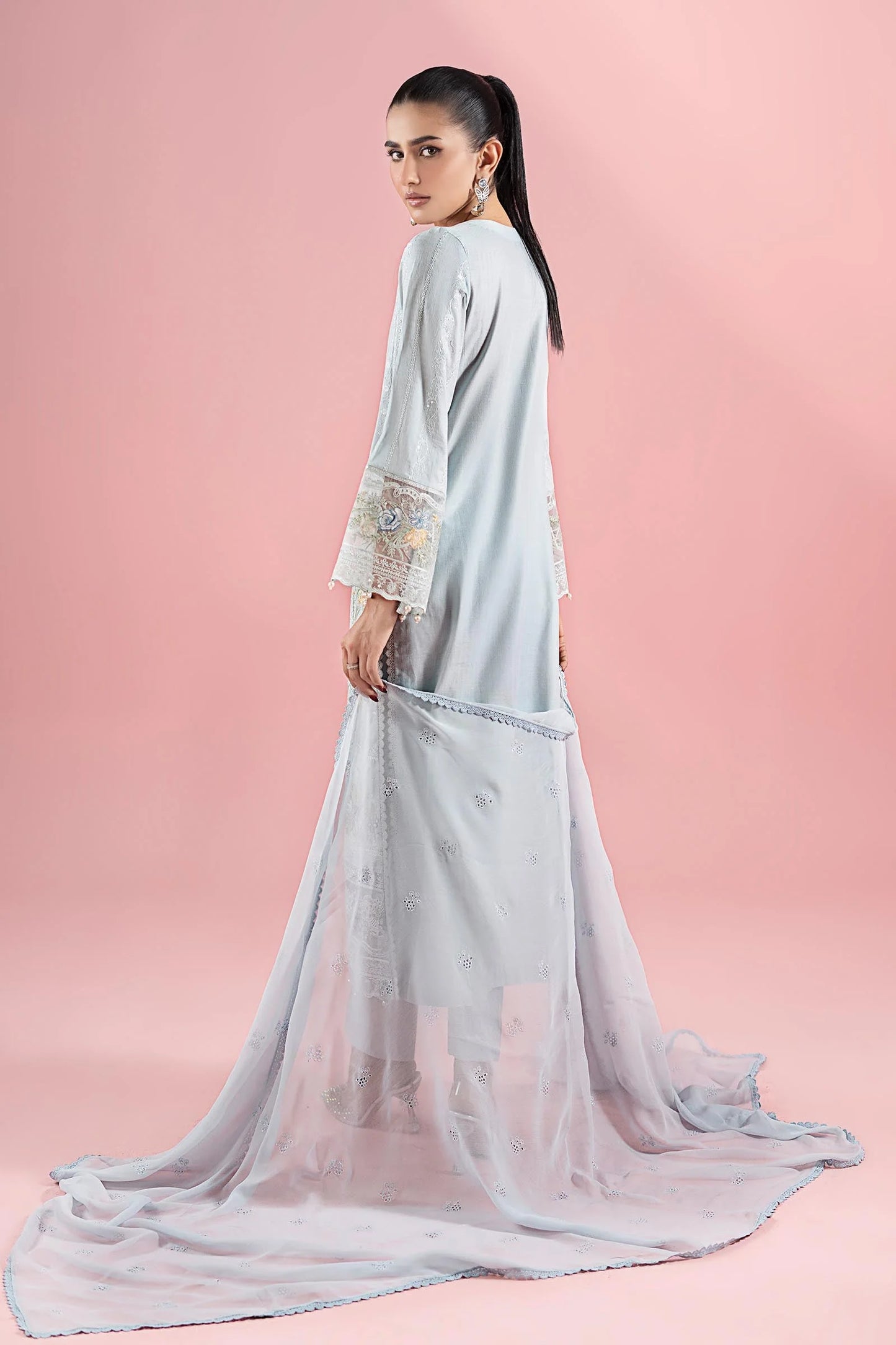 Embroidered Dobby Suit