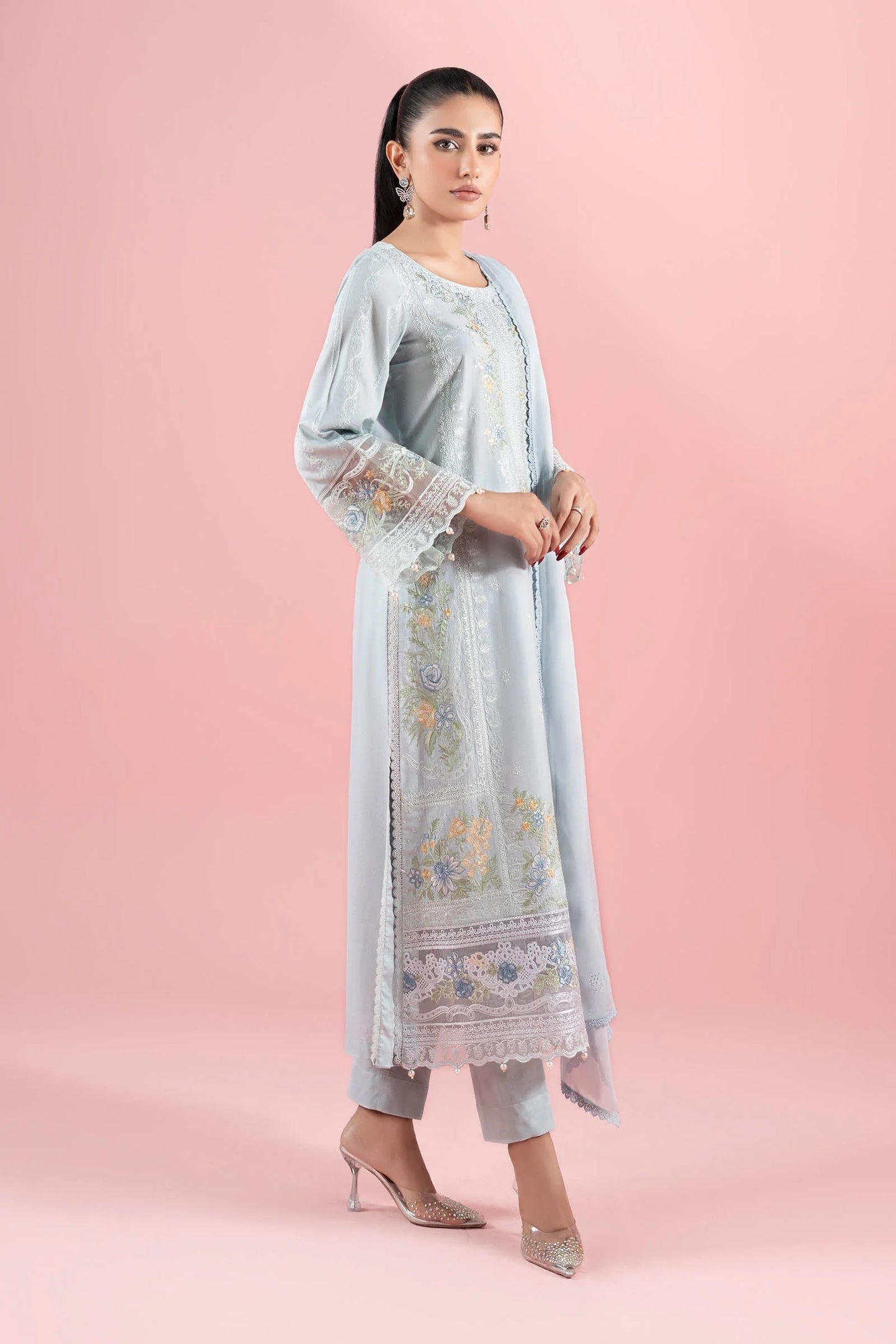Embroidered Dobby Suit