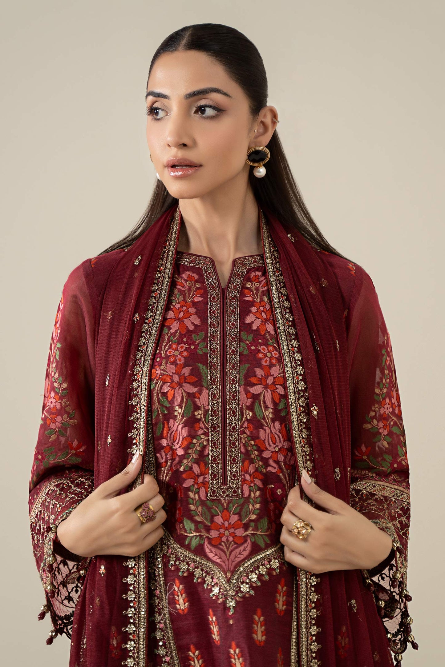 Embroidered Jacquard Suit