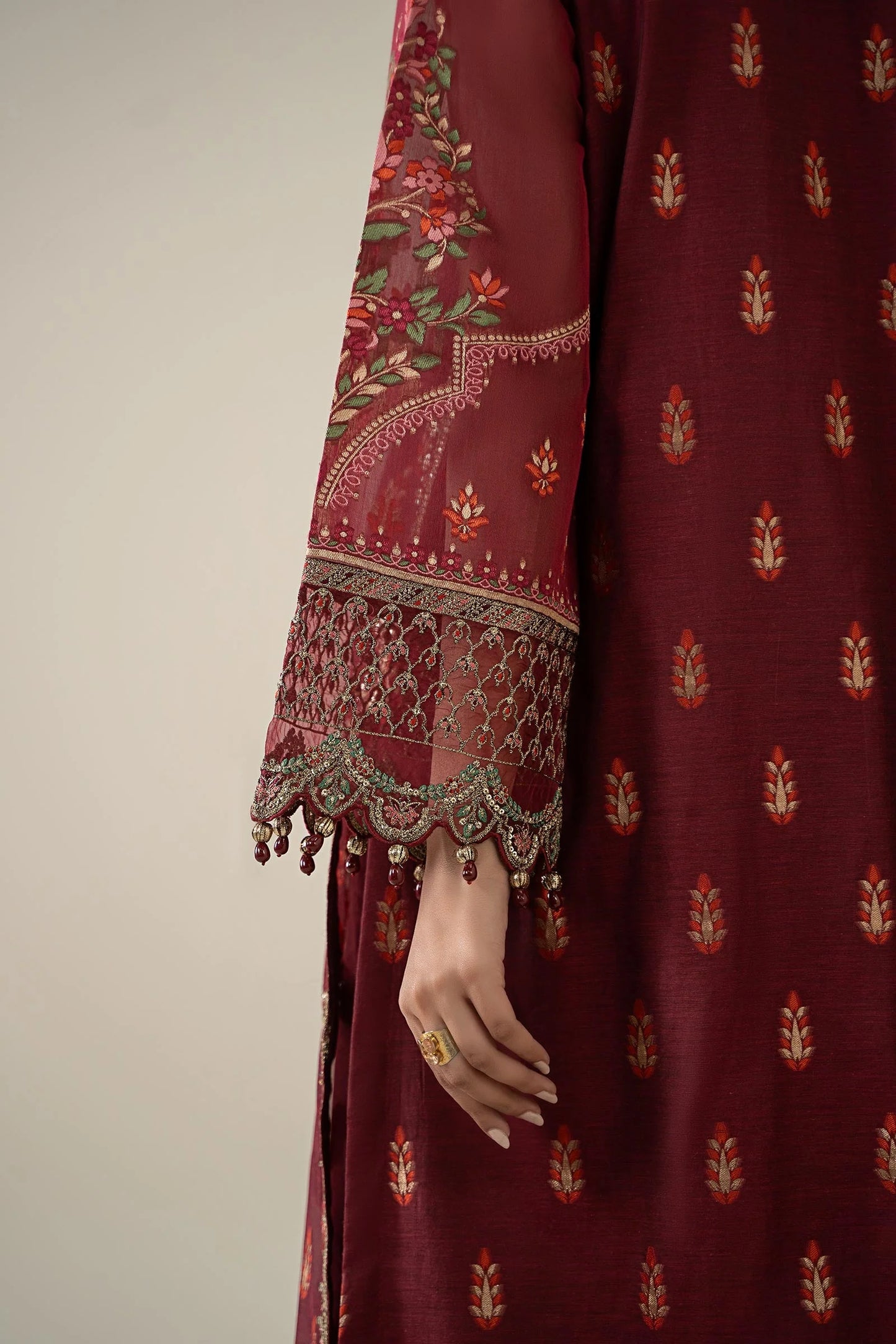 Embroidered Jacquard Suit