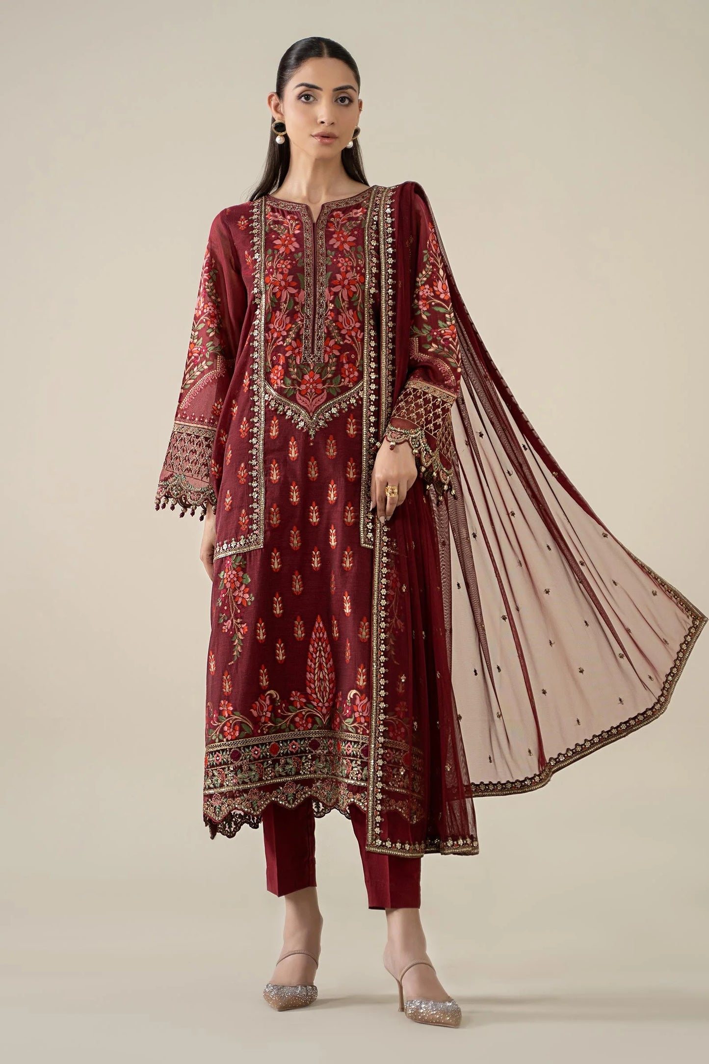 Embroidered Jacquard Suit