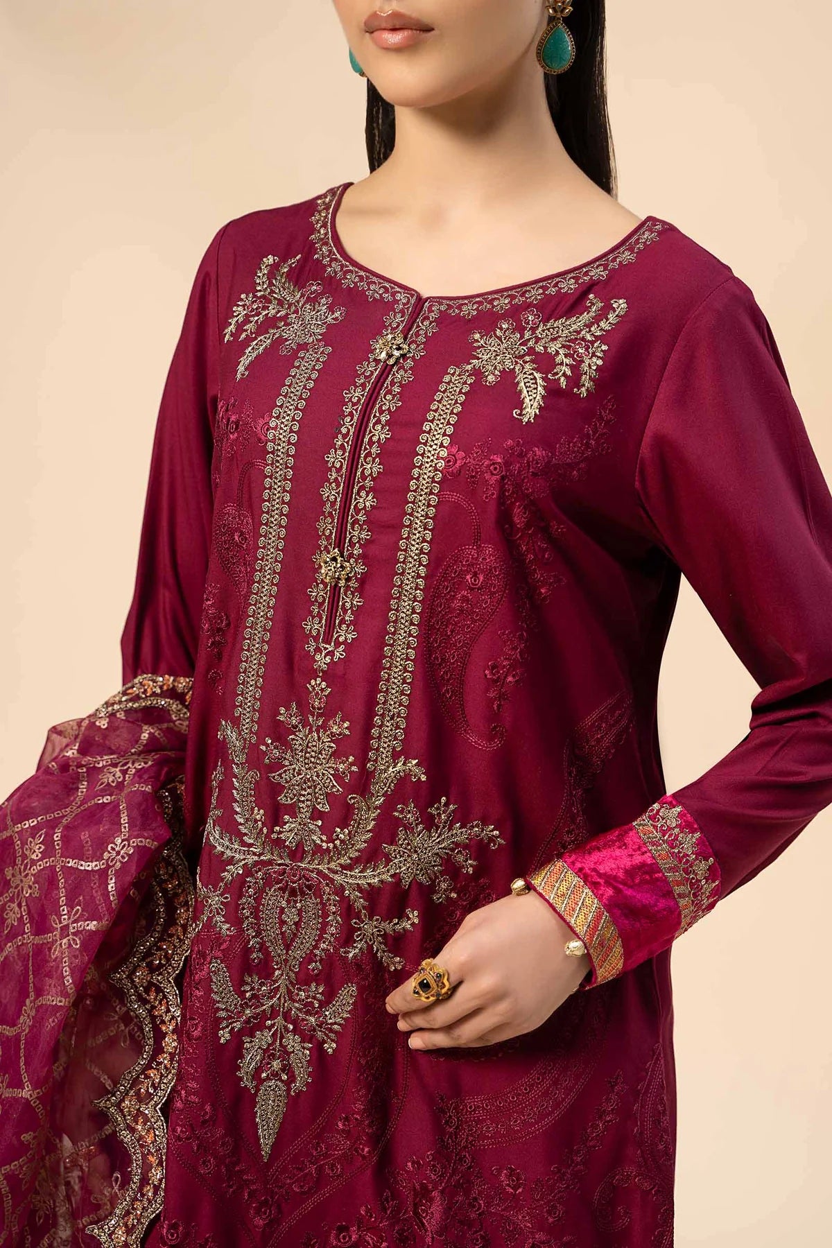 Embroidered Linen Suit