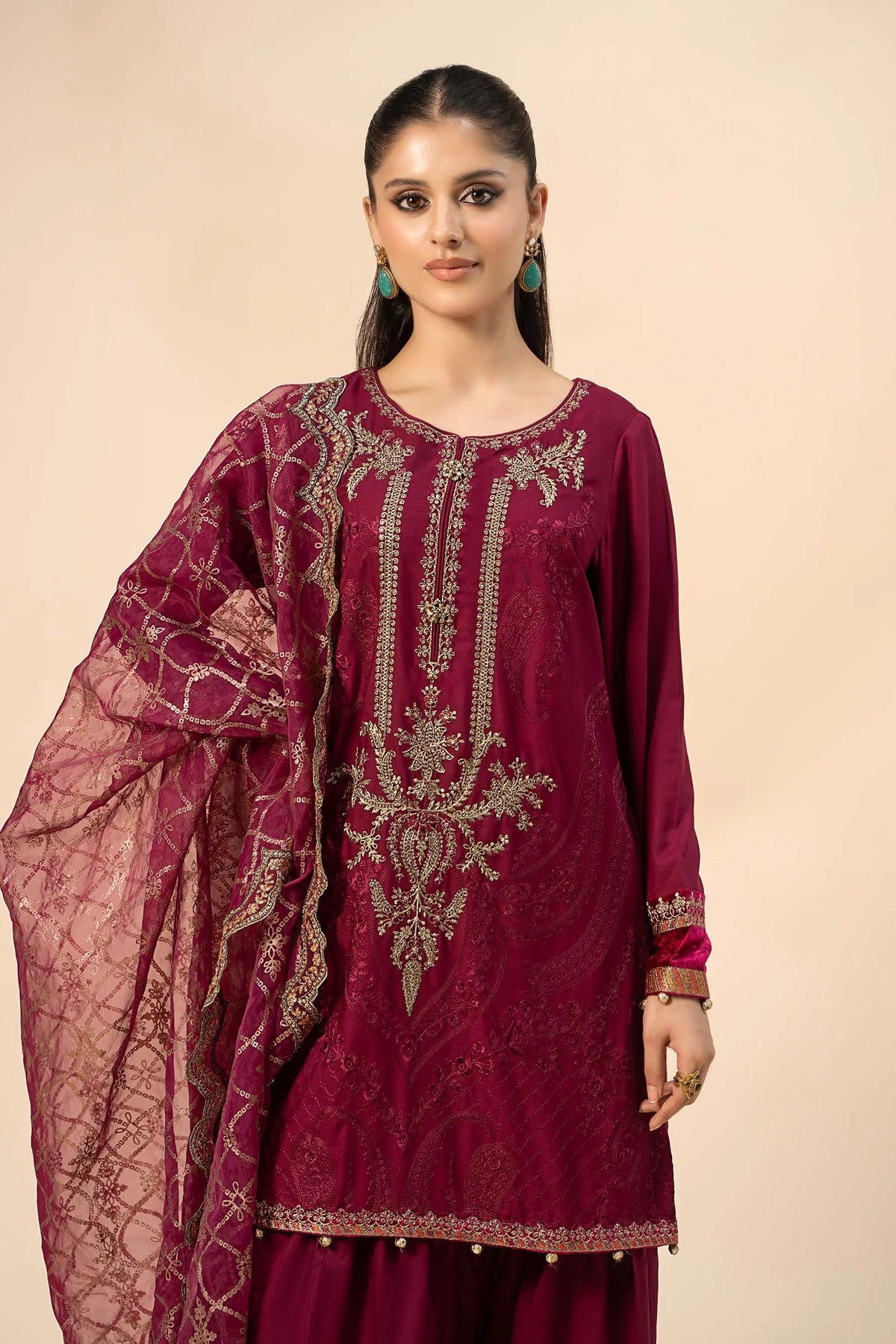 Embroidered Linen Suit