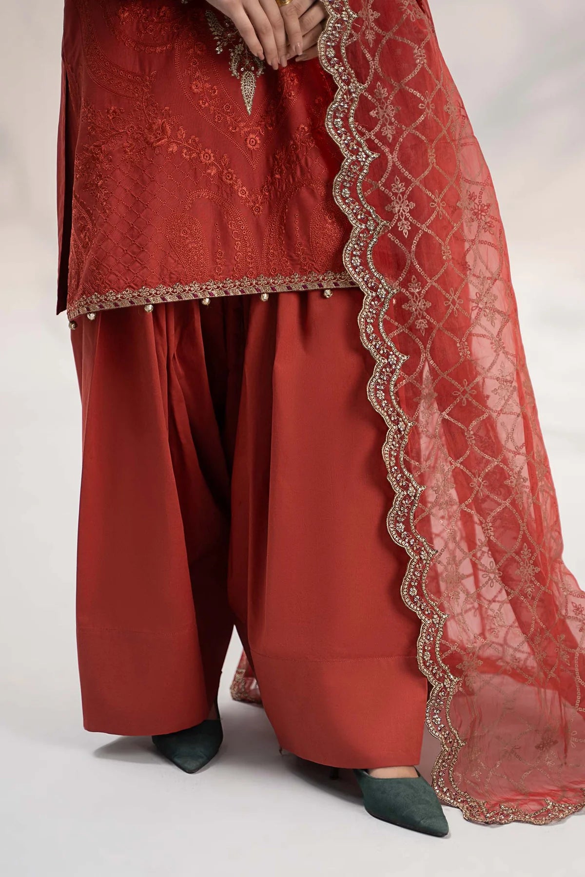 Embroidered Linen Suit