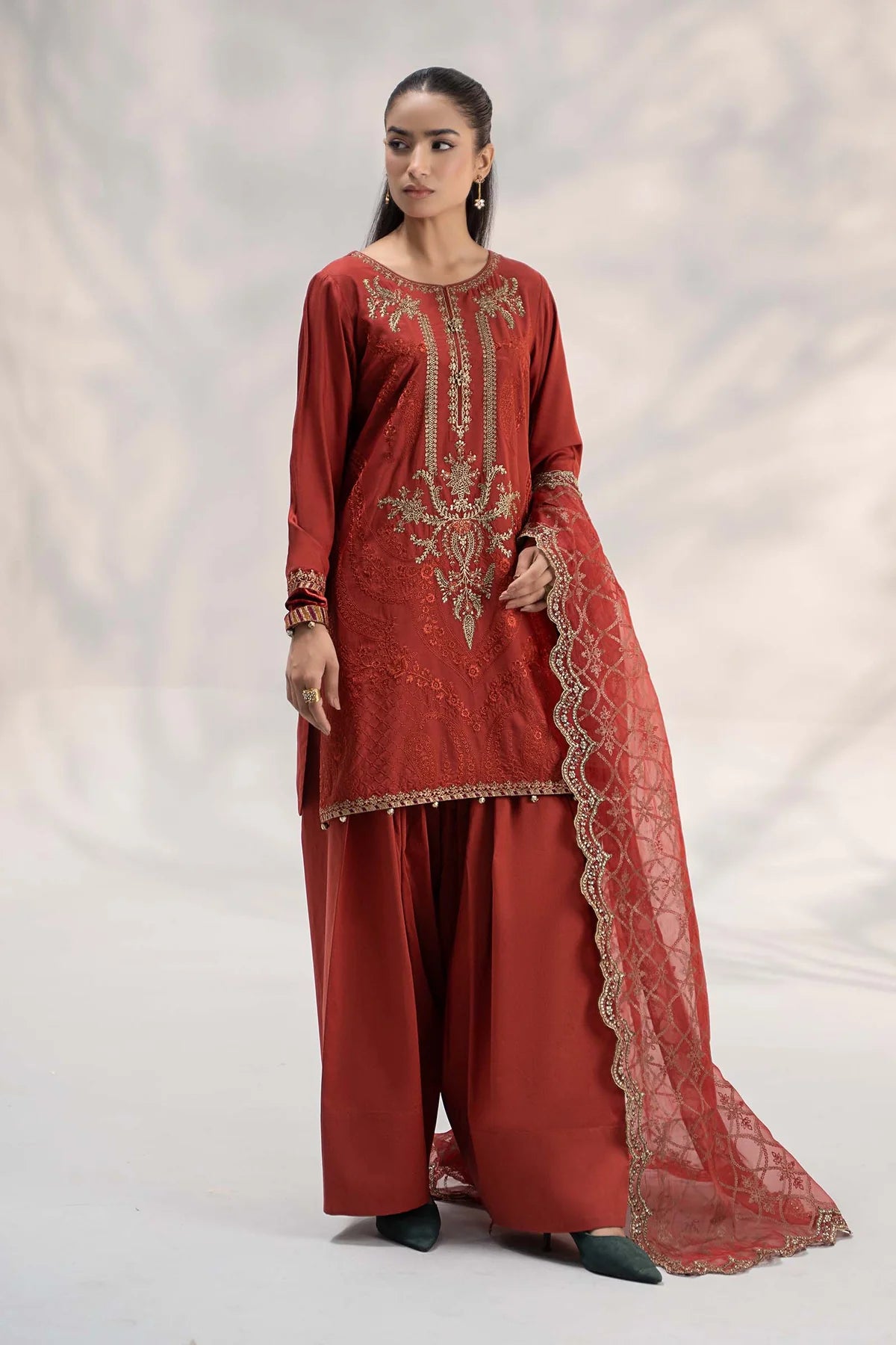 Embroidered Linen Suit