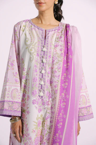 Lilac Printed Lawn Suit