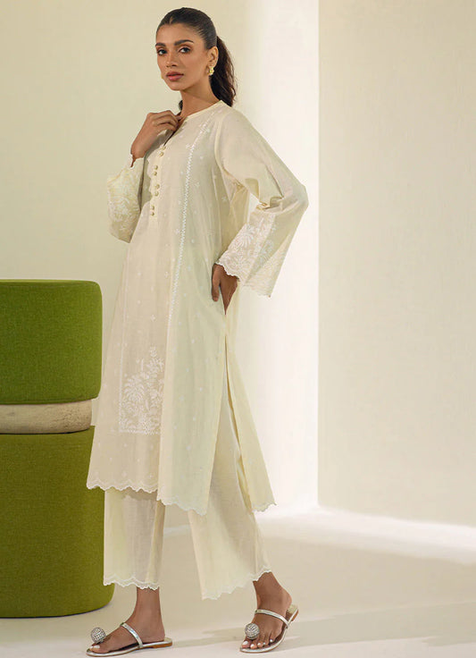 Ivory embroidered co-ord suit
