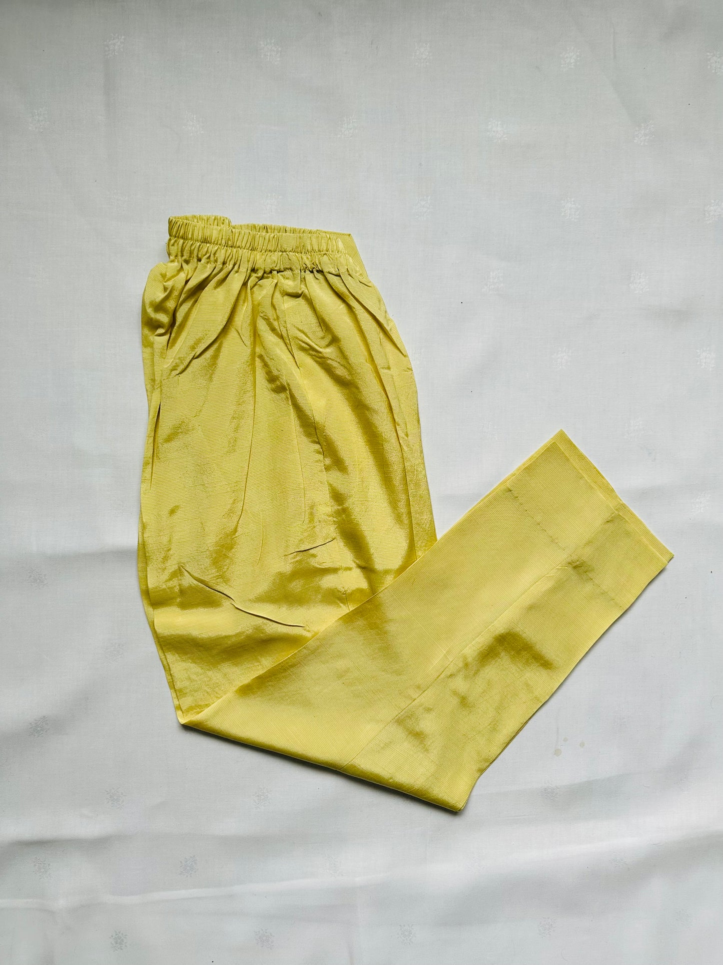 Yellow Embroidered Organza Suit