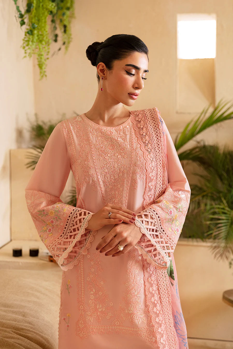 Light Pink Cambric Cotton Suit