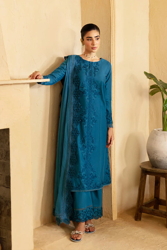 Marine Blue Cambric Cotton Suit