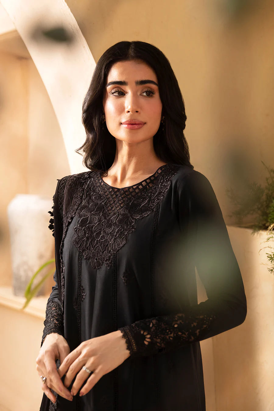 Black Cambric Cotton Suit