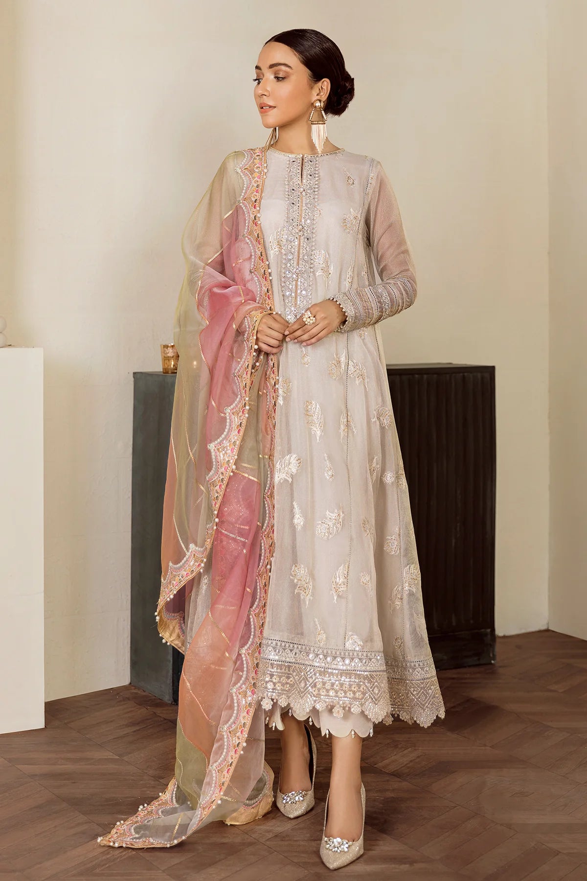 Embroidered Masoori Suit