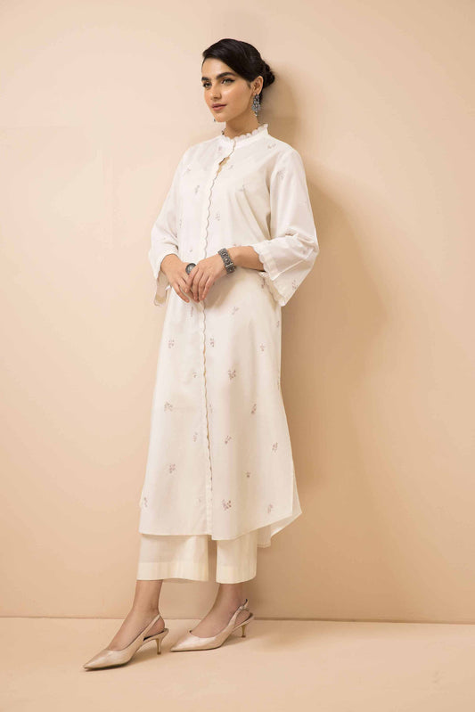 Ivory embroidered suit