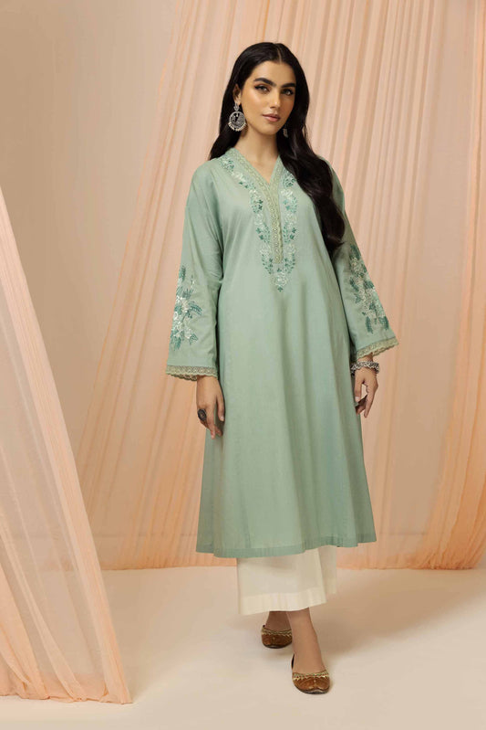Mint embroidered shirt