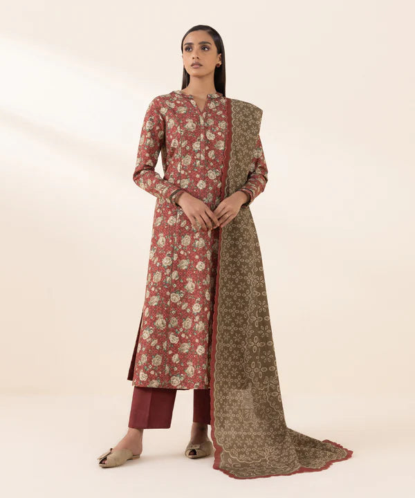 Printed Khaddar Suit