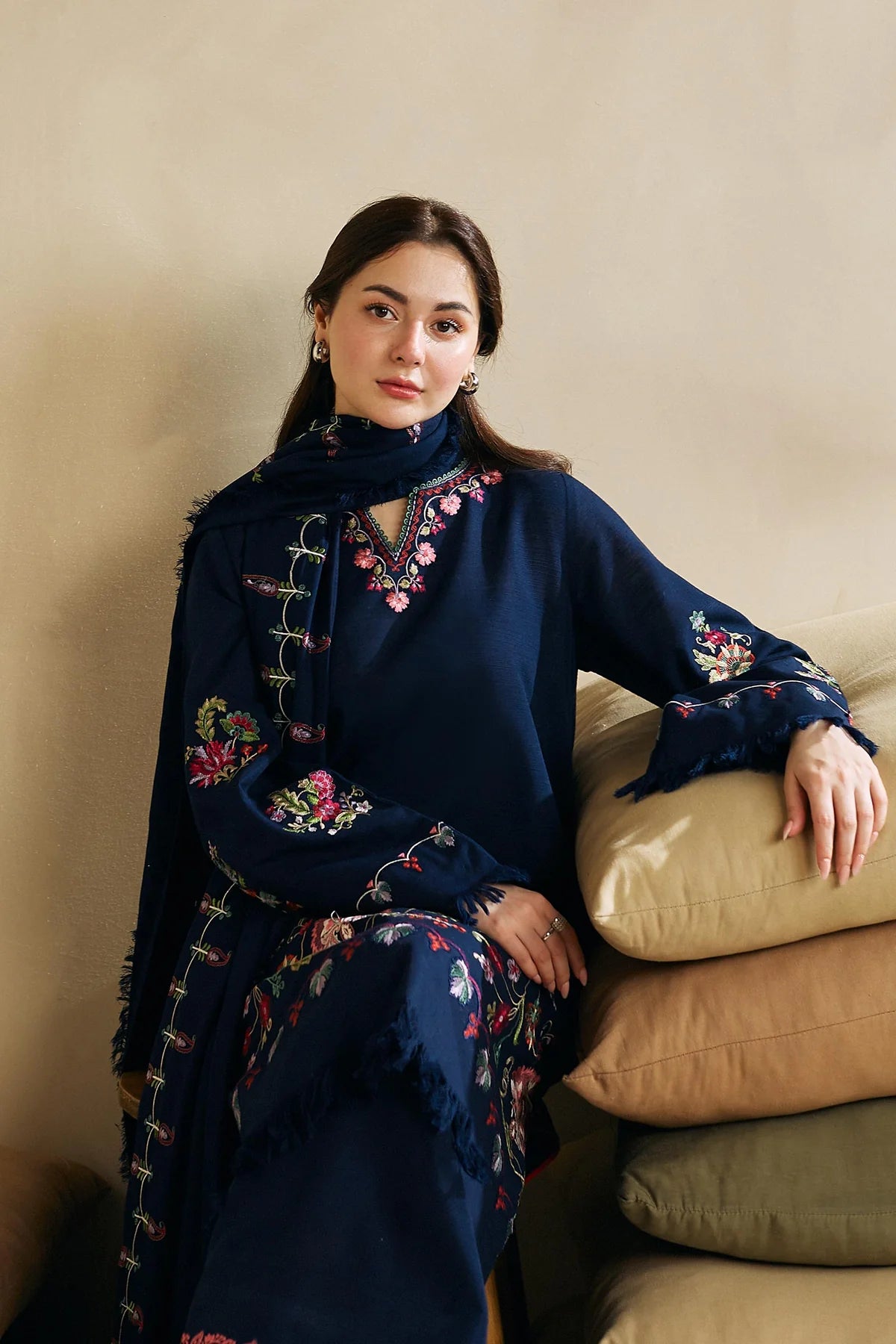Embroidered Khaddar Suit