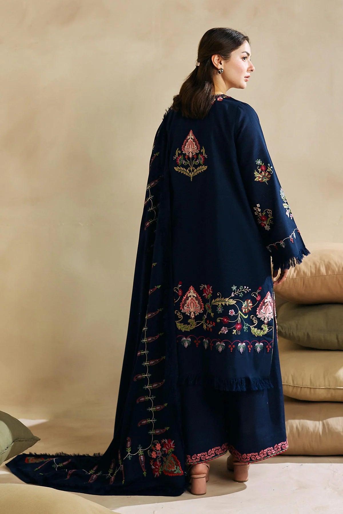 Embroidered Khaddar Suit