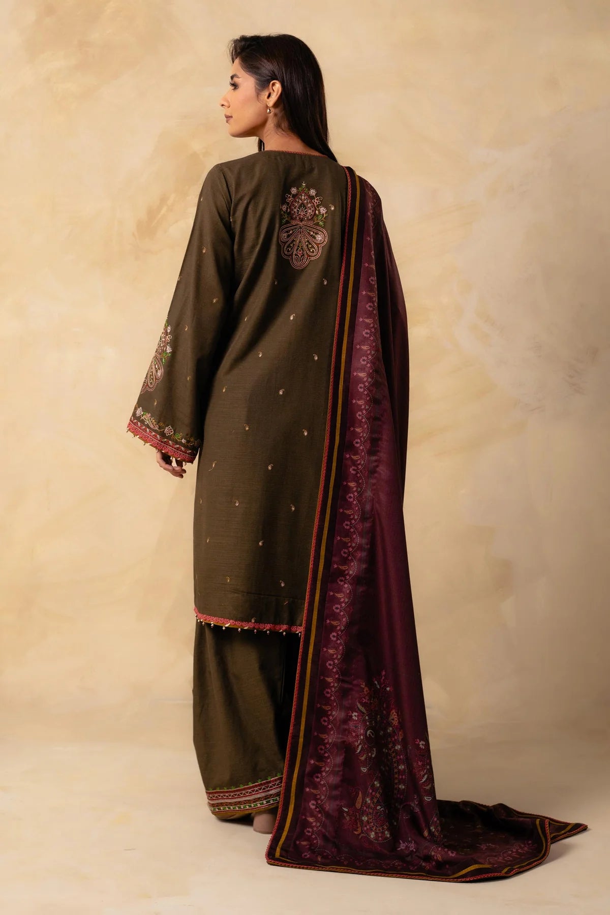 Embroidered Khaddar Suit