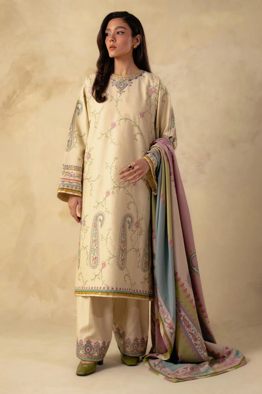 Embroidered Linen Suit