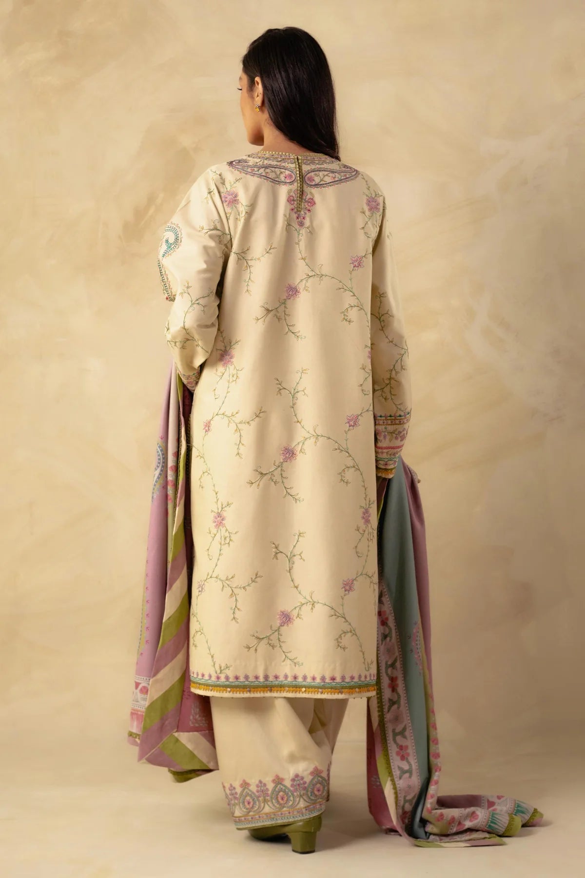 Embroidered Linen Suit
