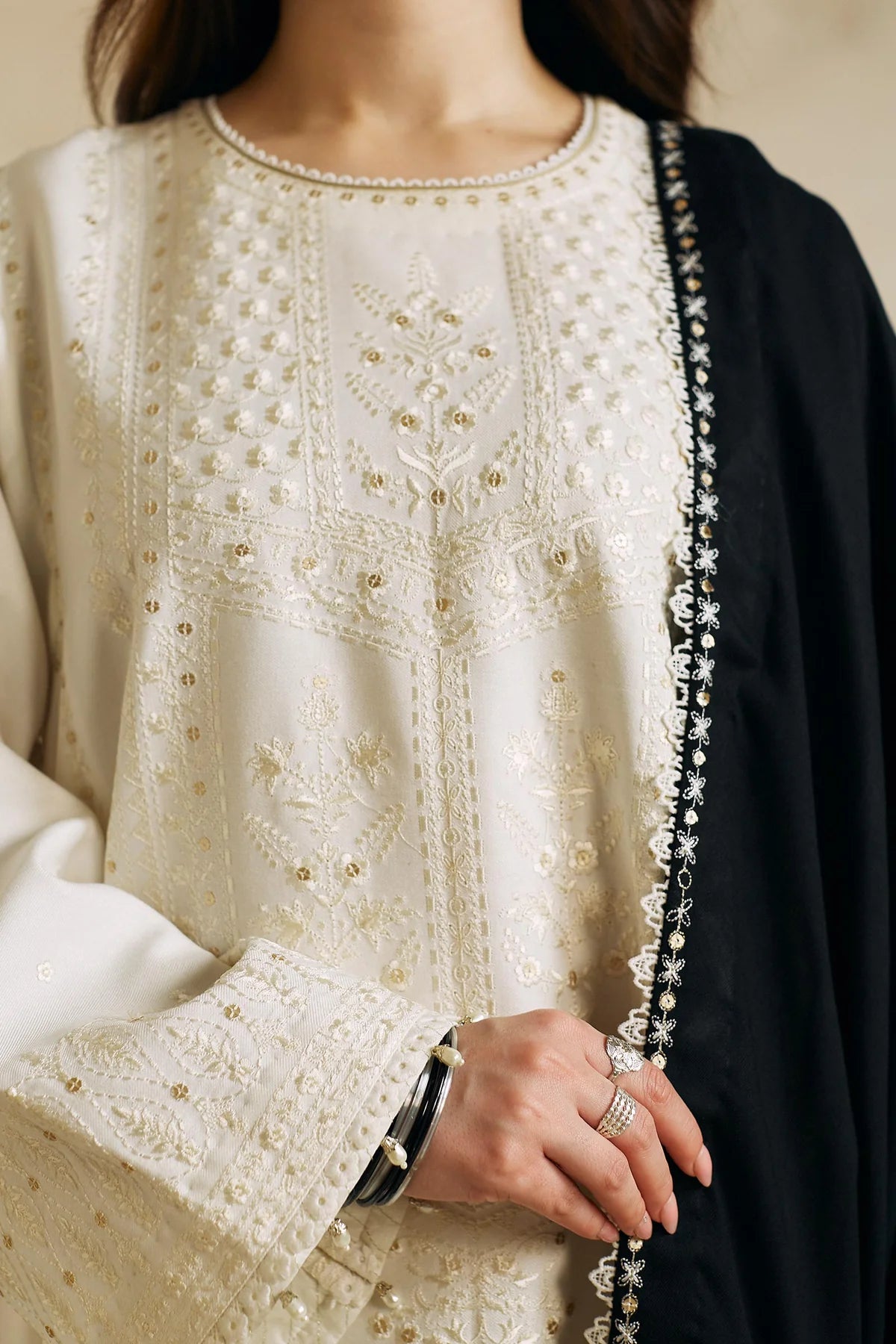 Embroidered Linen Suit