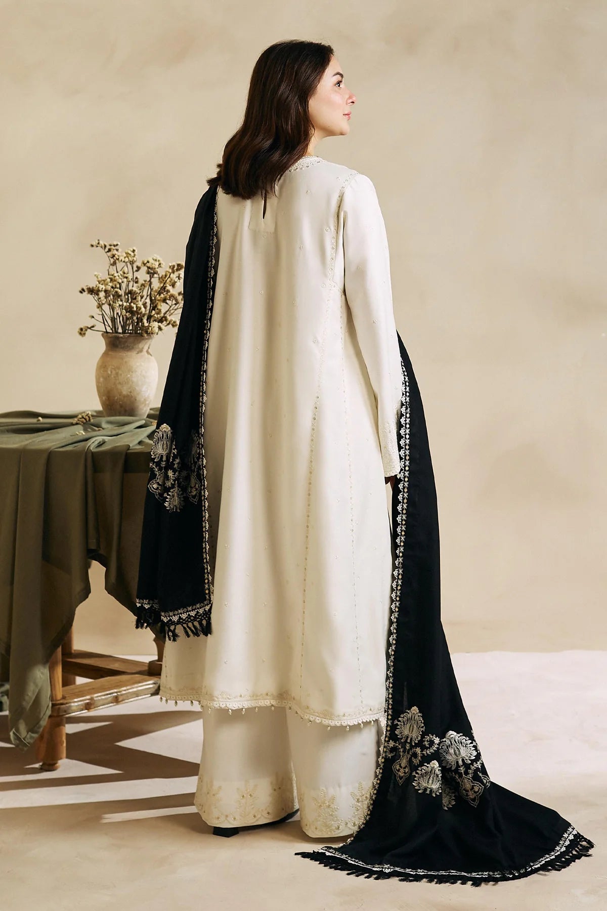Embroidered Linen Suit