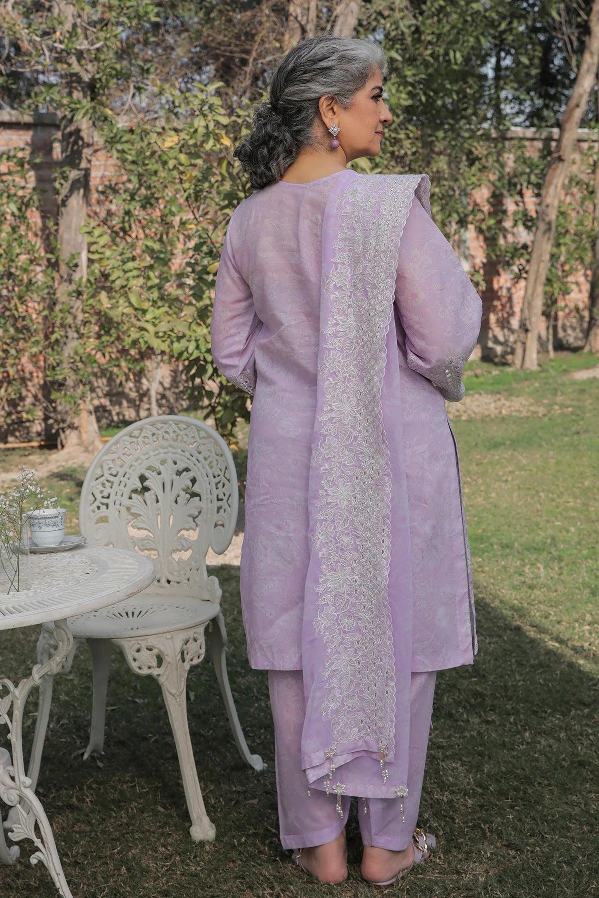 Lilac Embroidered Lawn Suit