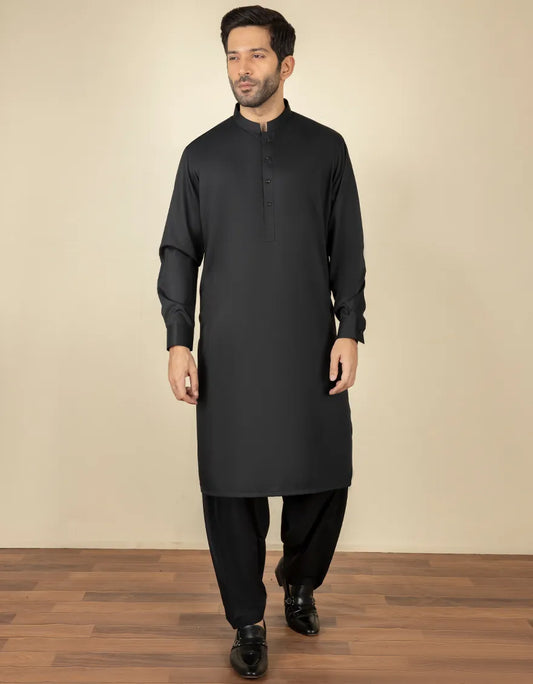 Black Cotton Suit
