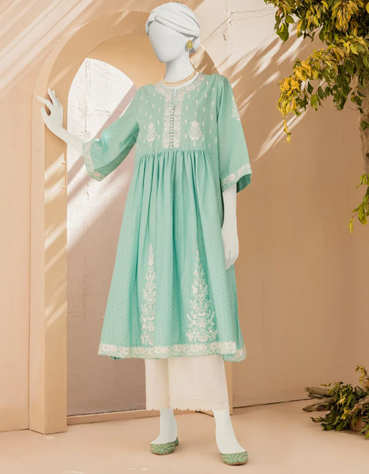 Blue textured kurta