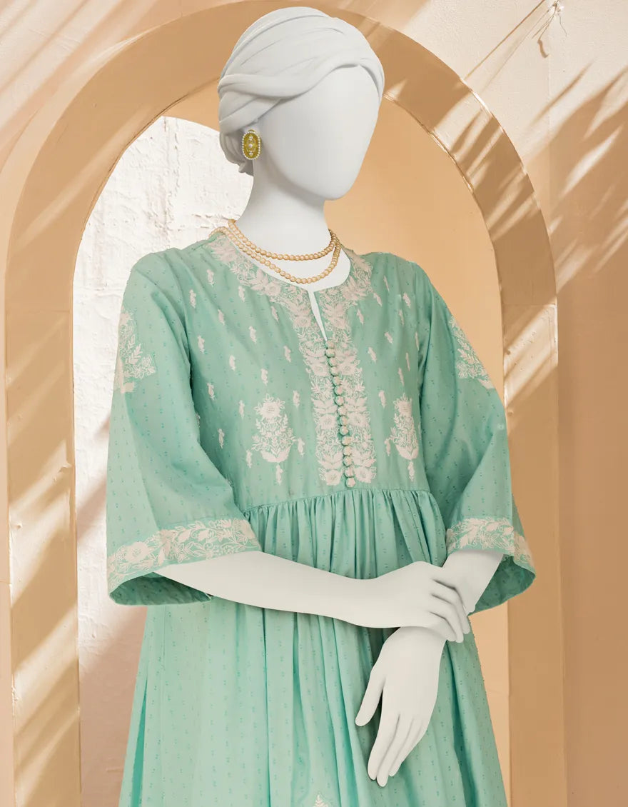 Blue textured kurta