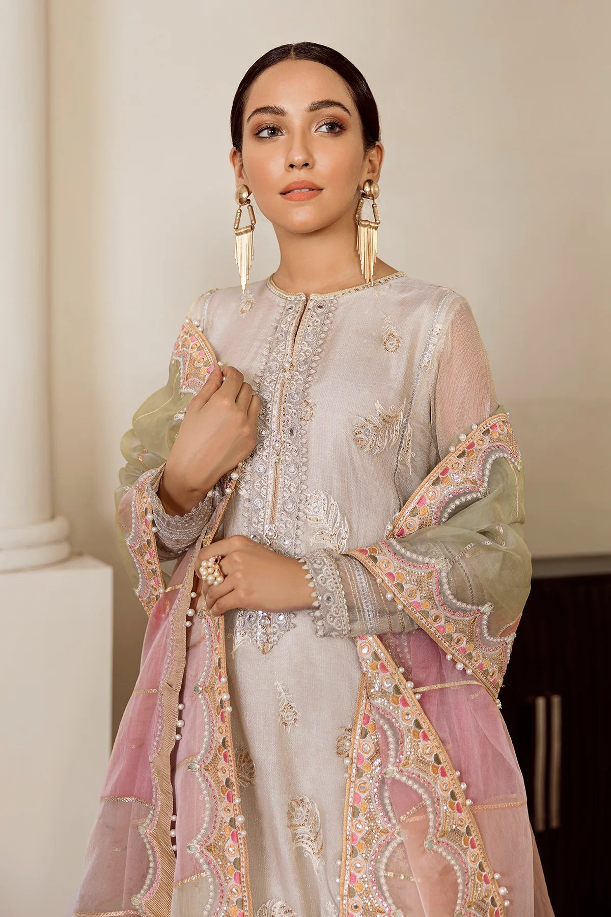 Embroidered Masoori Suit