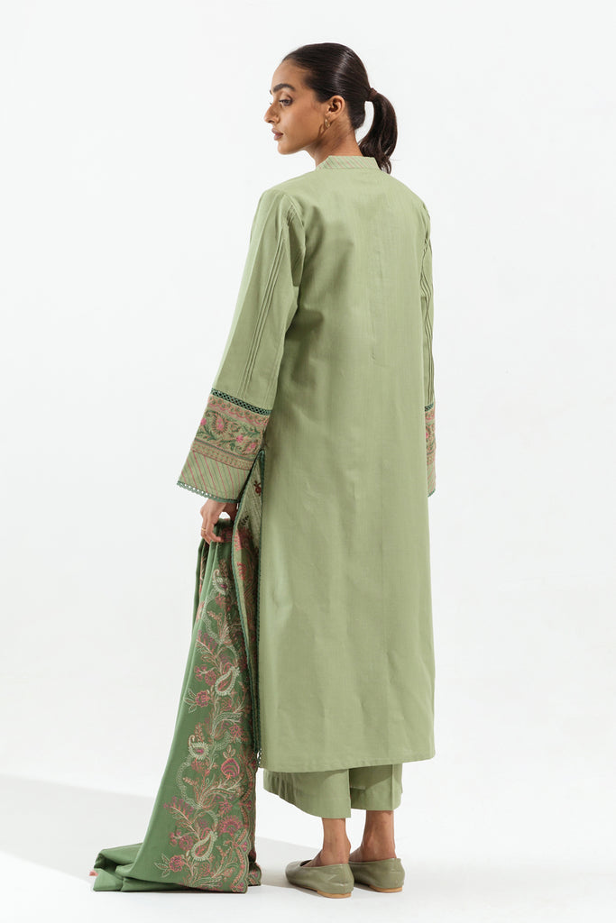 Pistachio Brisk Embroidered Khaddar Suit