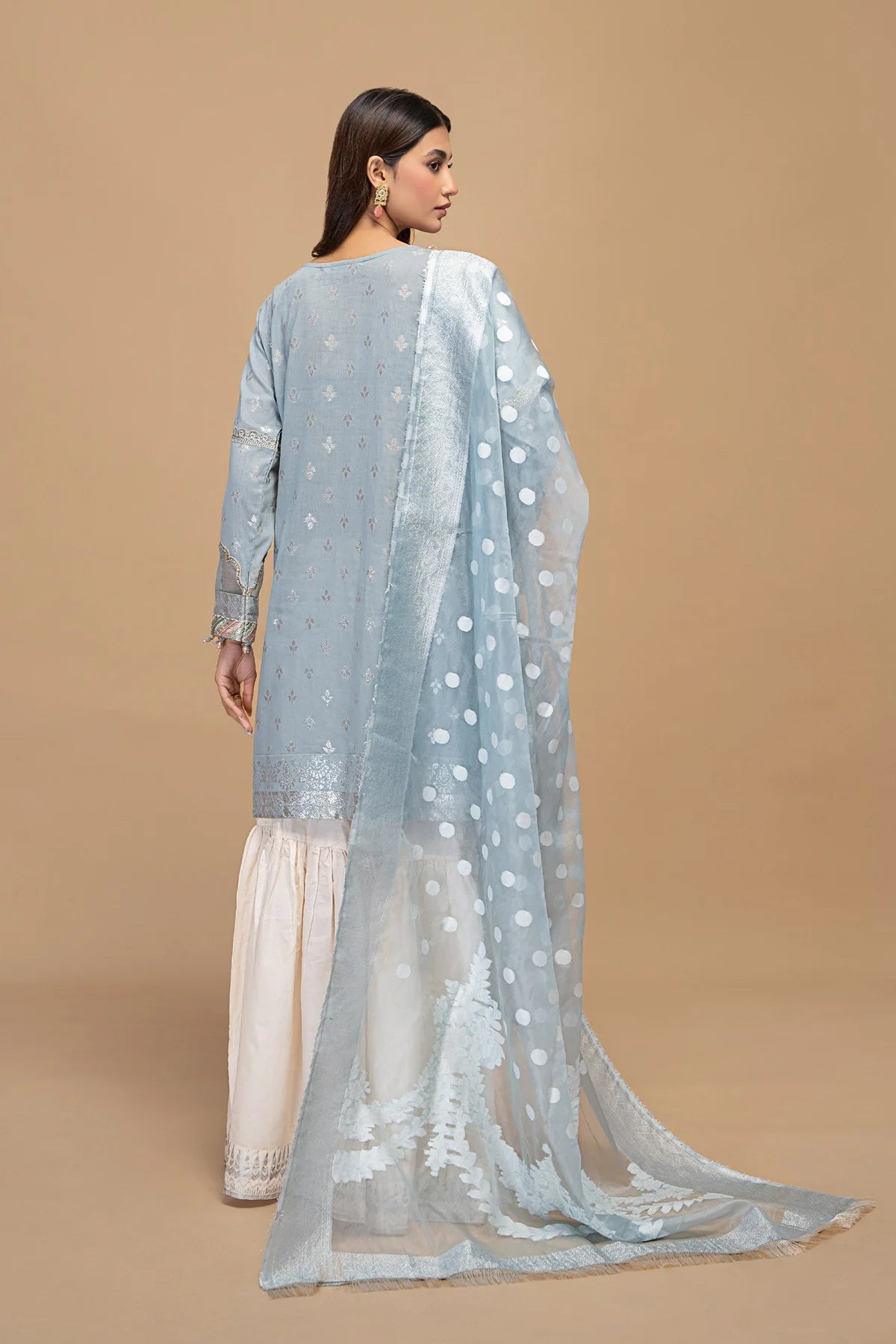 Blue Shirt with Sharara