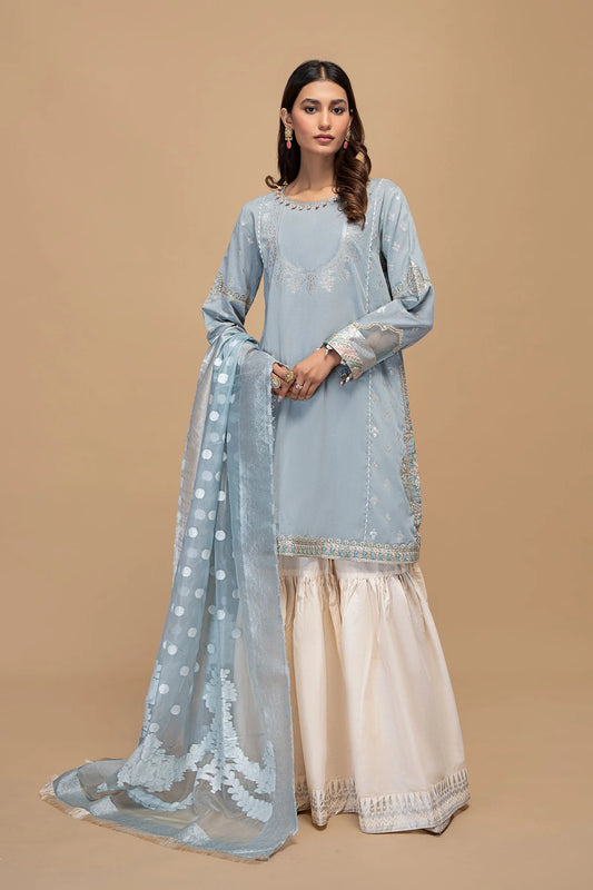 Blue Shirt with Sharara