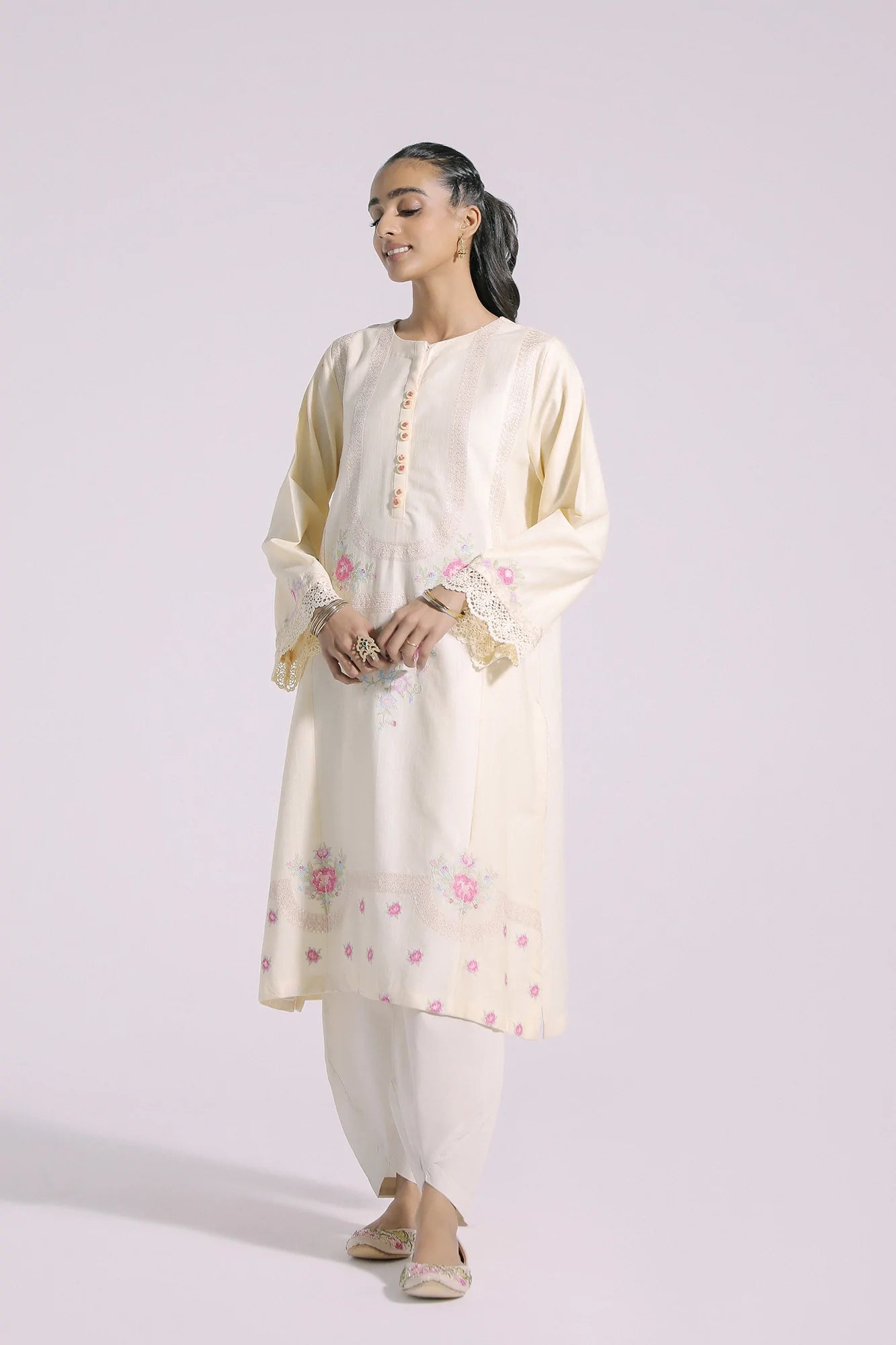 Embroidered Khaddar Suit