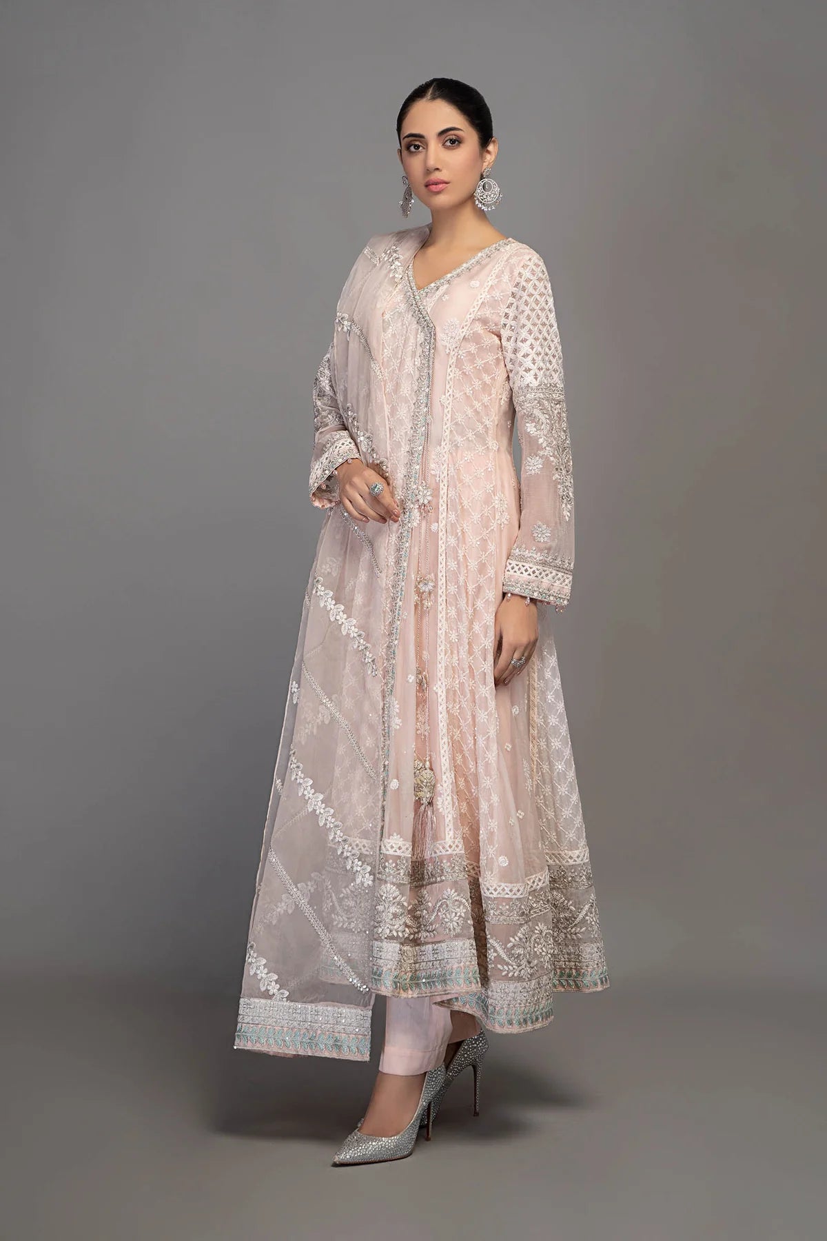 Pink Angrakha Frock