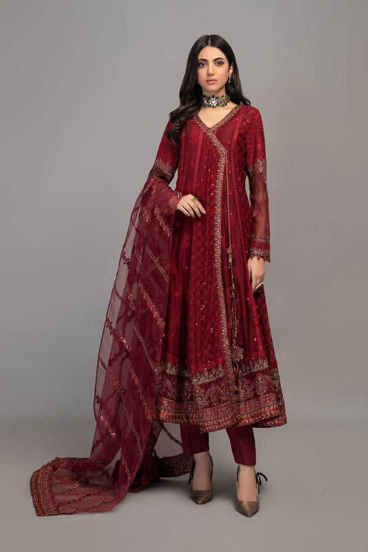 Red Angrakha Frock