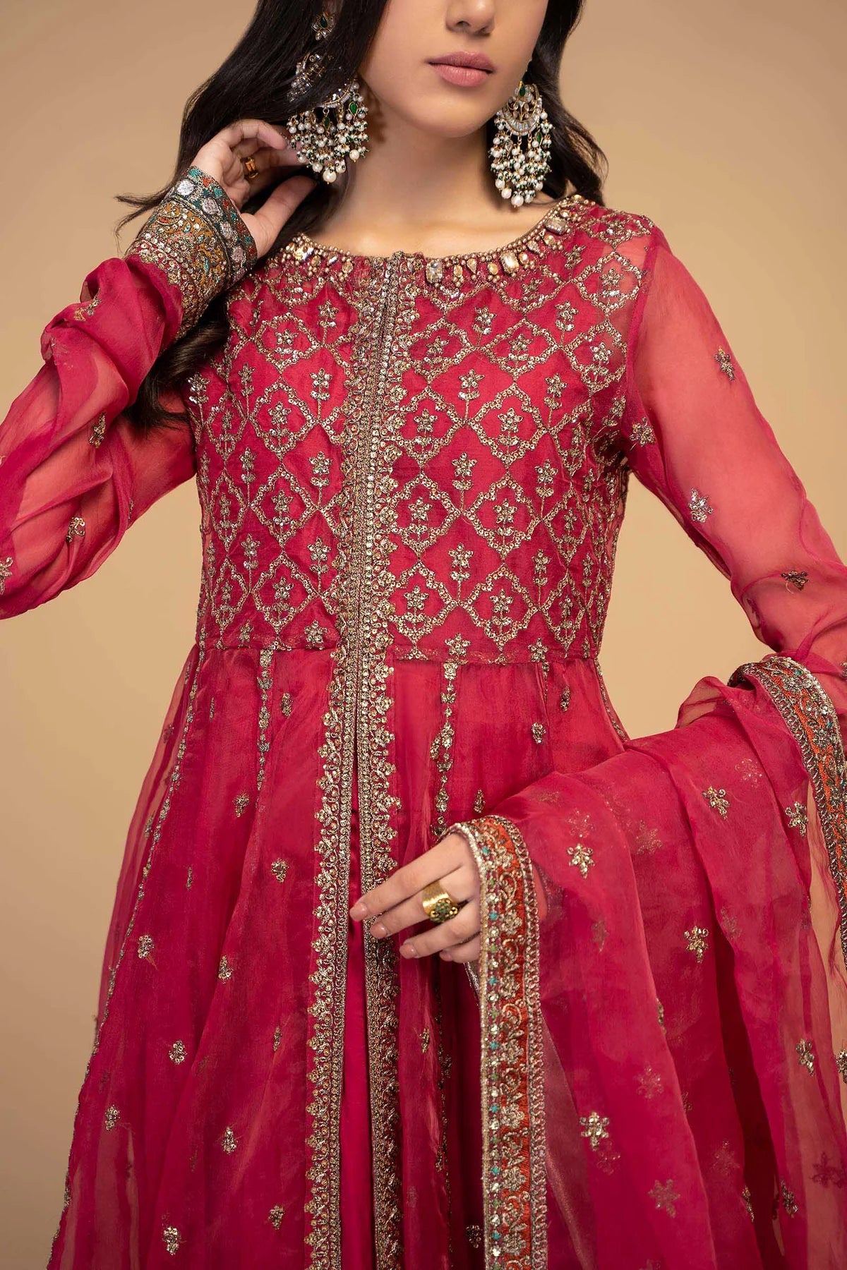 Pink Open Shirt Frock